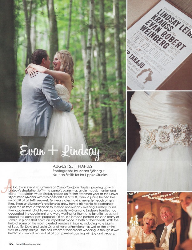 Maine. Magazine 2014 Wedding Issue - Beautiful Days Events